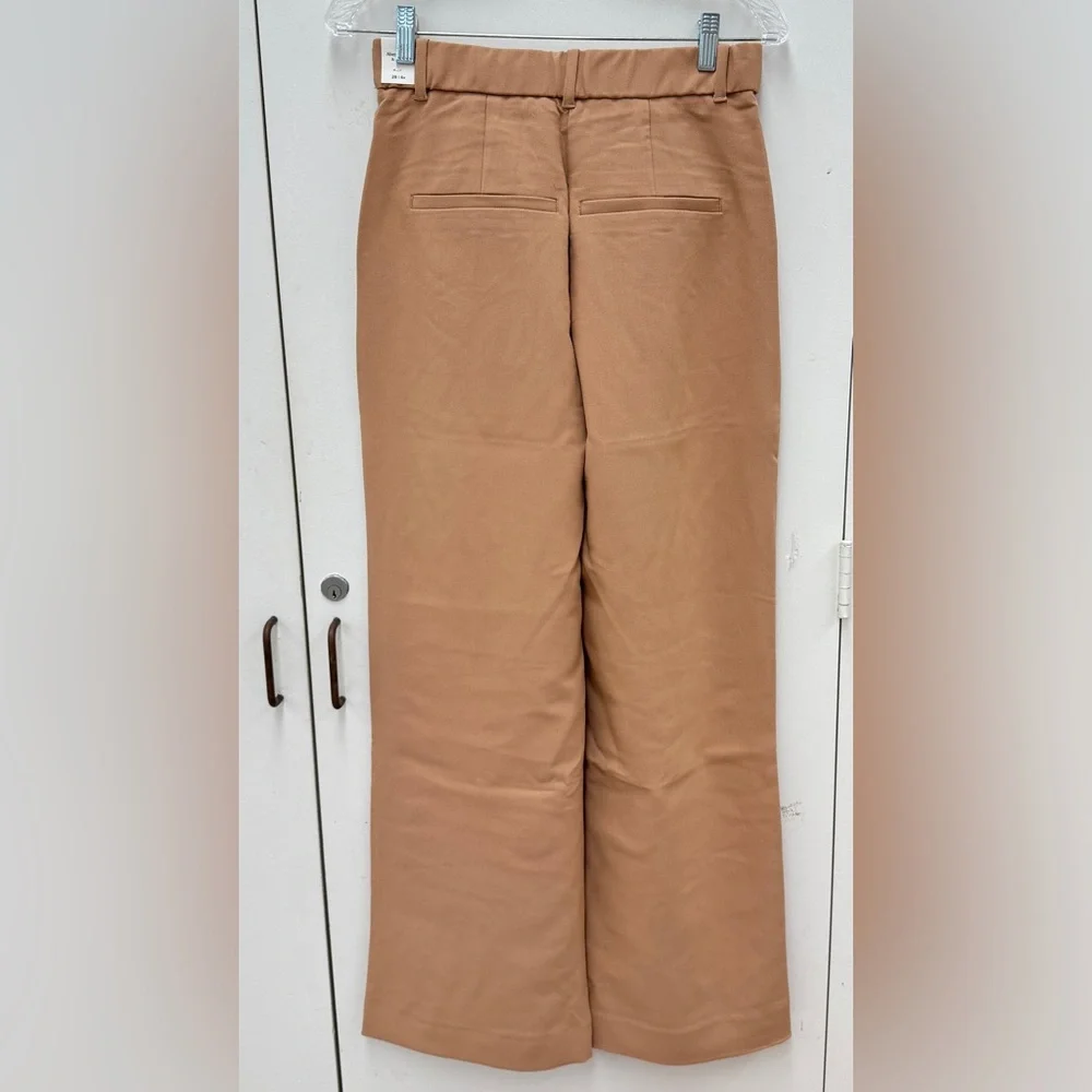 Abercrombie & Fitch Sloane Wide-Leg Trouser/Pants in Brown/Camel Size 28/6R NWT - Picture 8 of 9